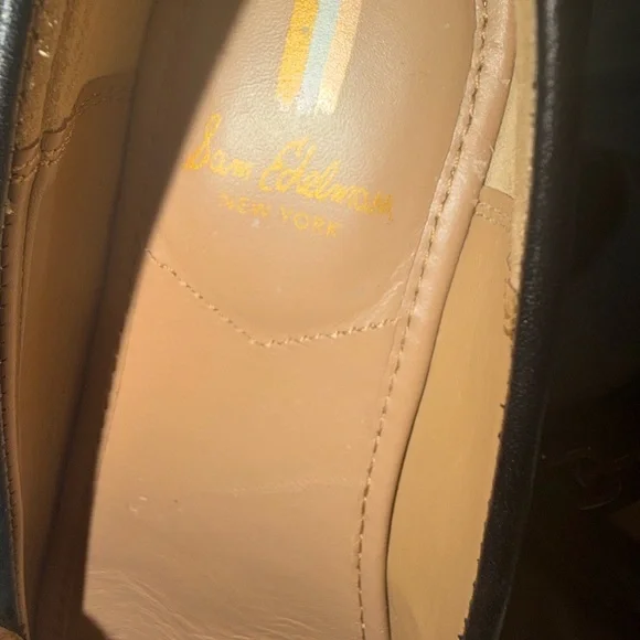 Sam Edelman Black and White Leather Bit Loafers - Picture 3 of 4